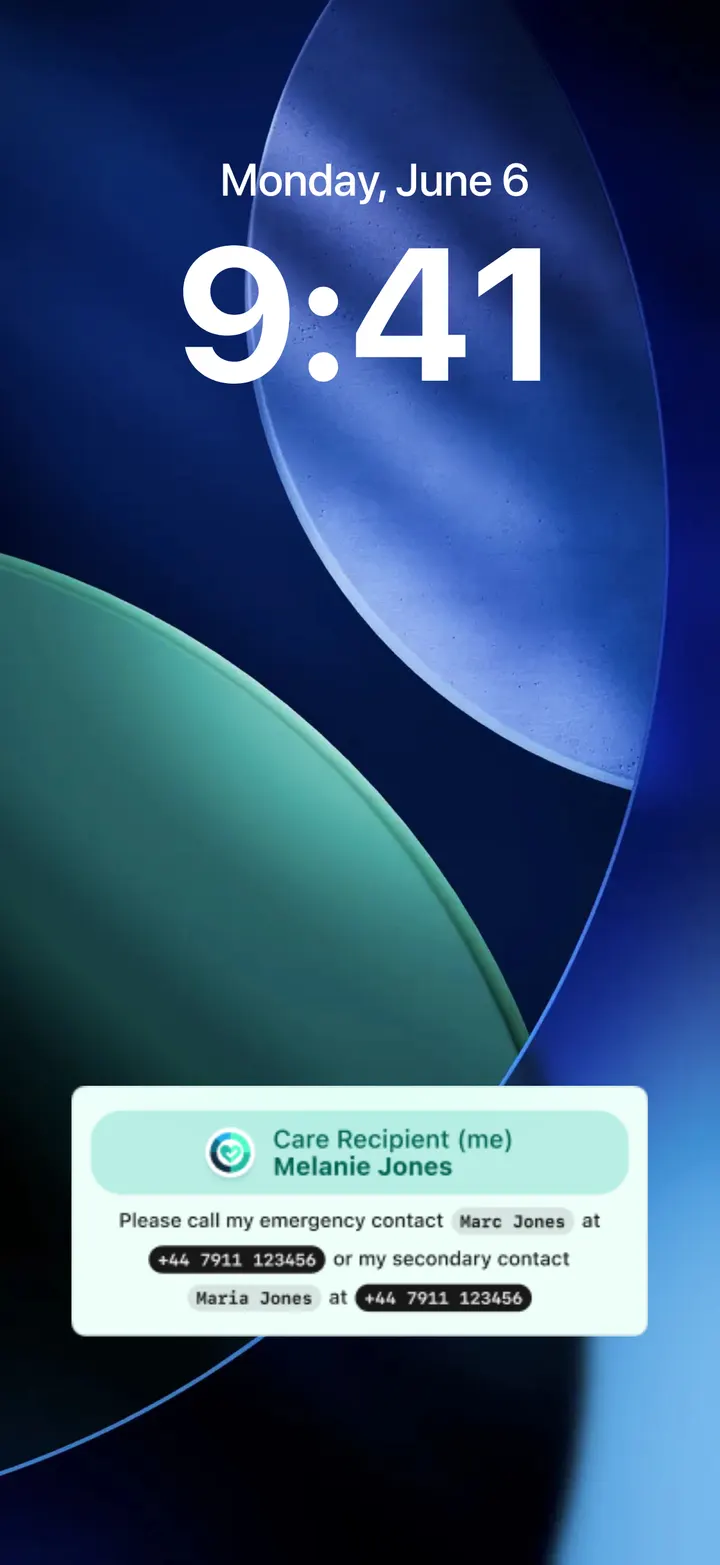 Emergency Widget on lock screen